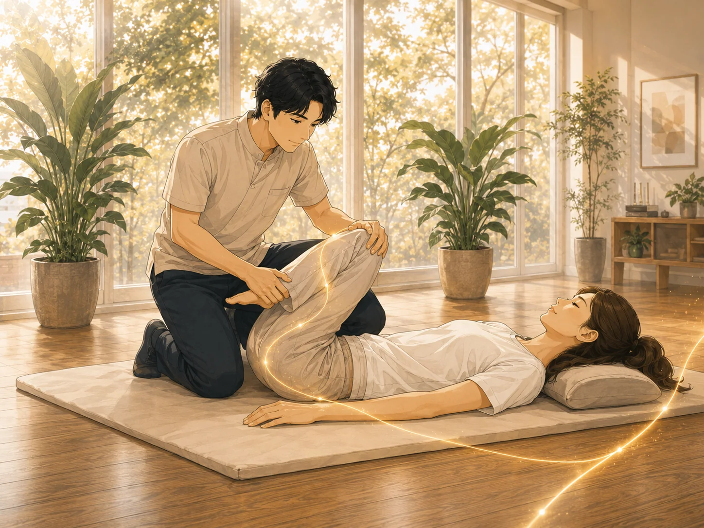 整体で一人ひとりの身体のケアに向き合う現場を表した開発候補画像